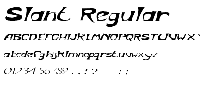SLANT Regular font
